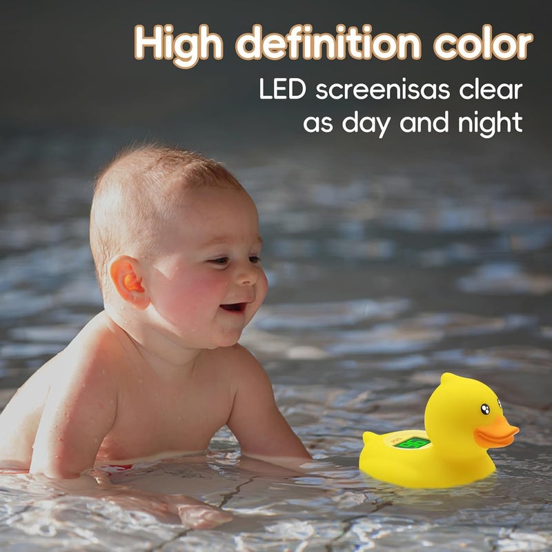 BH Duck Rechargeable Baby Bath Thermometer - Fast Temperature Reading, Digital Water Thermometer for Bathtub and Room, Safety Infant Floating Bath Toy, Baby Bath Essentials - Image 4